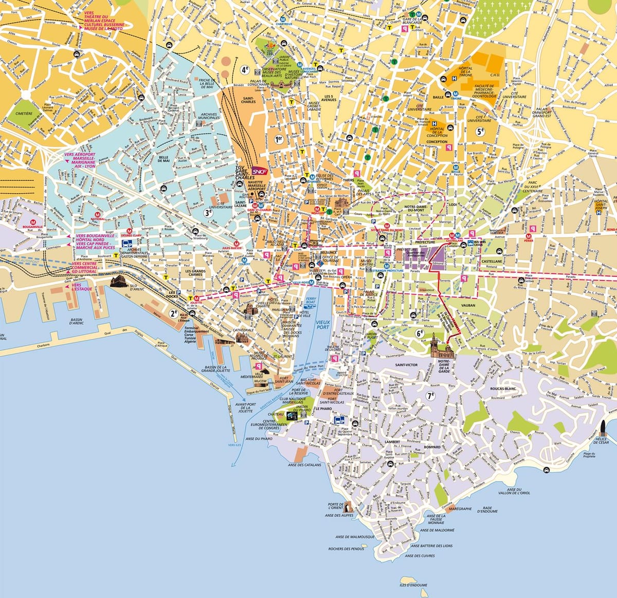 ramani ya Marseille bustani
