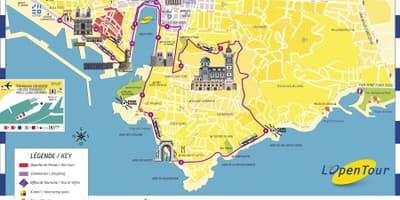Marseille hop juu ya hop mbali basi ramani ya njia