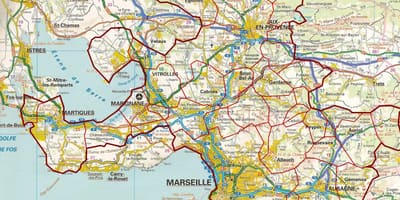 Ramani ya Marseille ya barabara