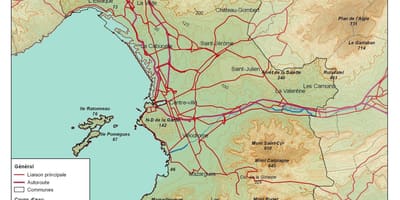 Topographic ramani ya Marseille