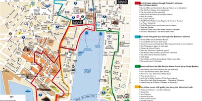 Printable ramani ya Marseille ya utalii 