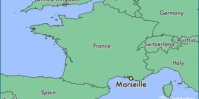 Kuonyesha Marseille nchini ufaransa ramani